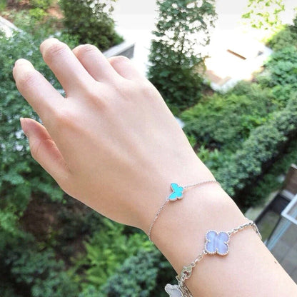 [LUXORA]BUTTERFLY TURQUOISE BUTTERFLY BRACELET SILVER