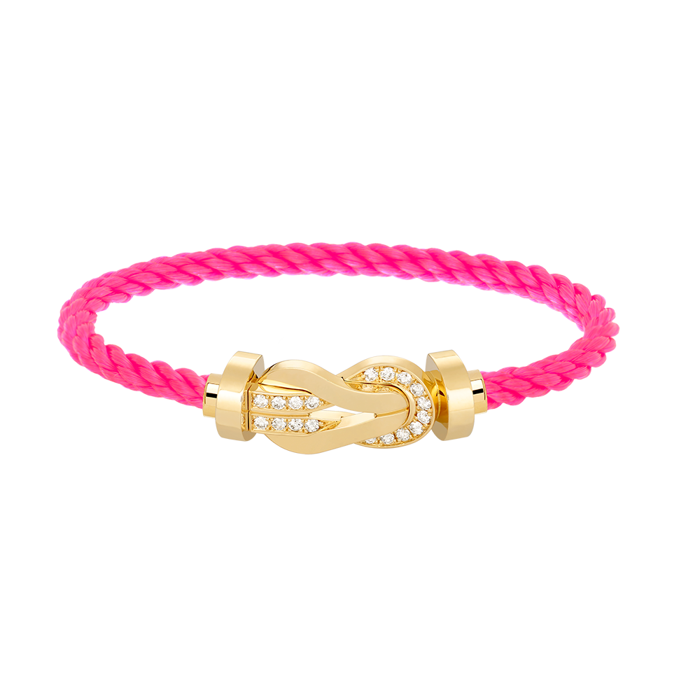 [LUXORA]CHANCE LARGE 8 FIGURE BUCKLE HALF DIAMOND BRACELET GOLD