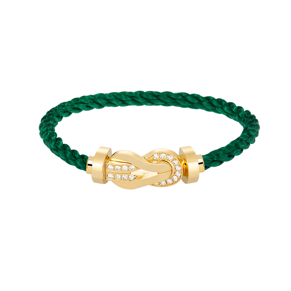 [LUXORA]CHANCE LARGE 8 FIGURE BUCKLE HALF DIAMOND BRACELET GOLD