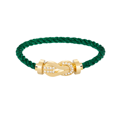 [LUXORA]CHANCE LARGE 8 FIGURE BUCKLE HALF DIAMOND BRACELET GOLD