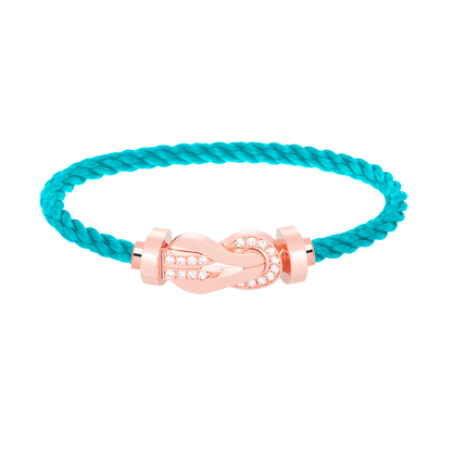 [LUXORA]CHANCE LARGE 8 FIGURE BUCKLE HALF DIAMOND BRACELET ROSE GOLD