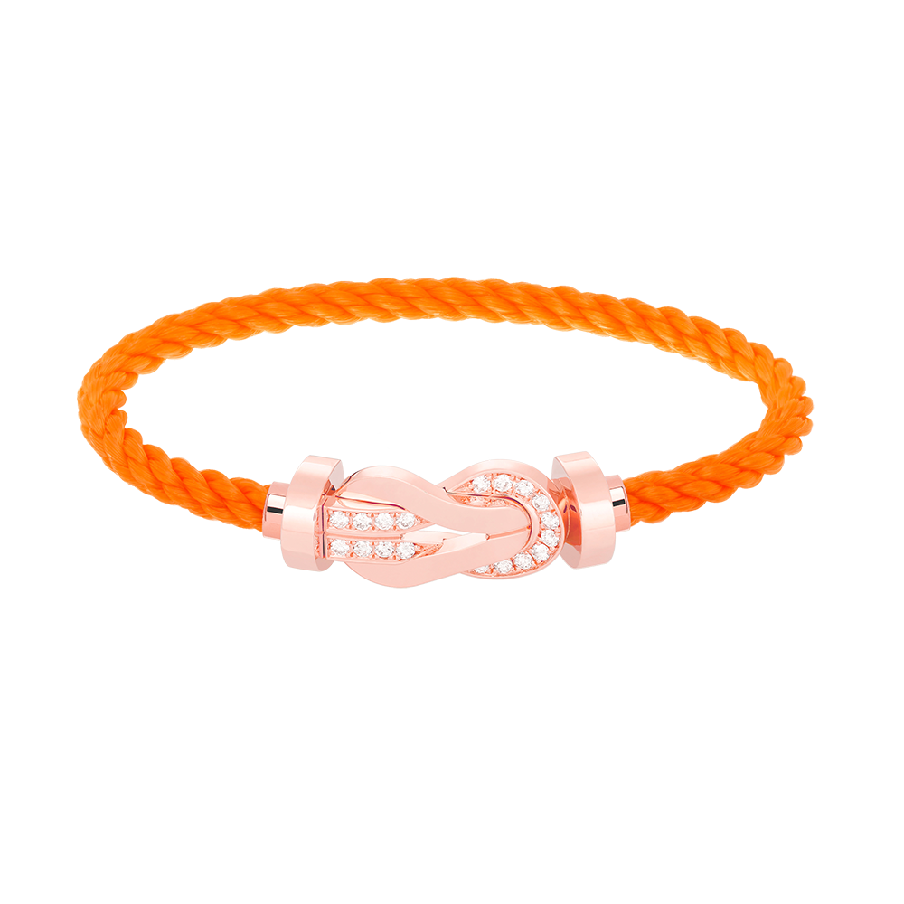 [LUXORA]CHANCE LARGE 8 FIGURE BUCKLE HALF DIAMOND BRACELET ROSE GOLD