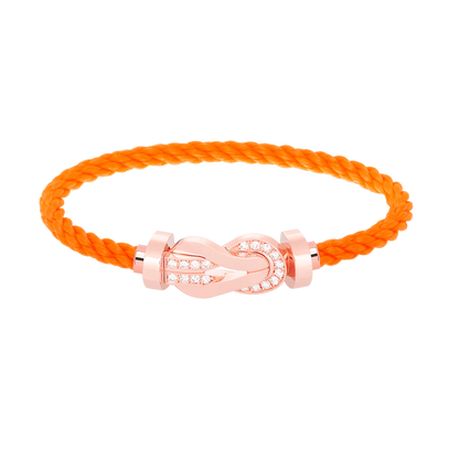 [LUXORA]CHANCE LARGE 8 FIGURE BUCKLE HALF DIAMOND BRACELET ROSE GOLD