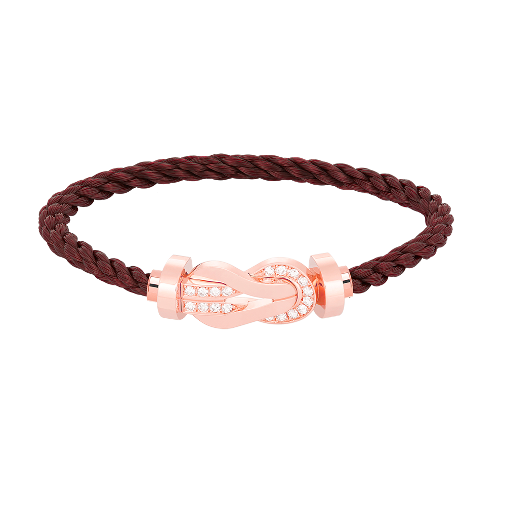 [LUXORA]CHANCE LARGE 8 FIGURE BUCKLE HALF DIAMOND BRACELET ROSE GOLD