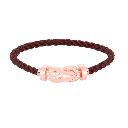 [LUXORA]CHANCE LARGE 8 FIGURE BUCKLE HALF DIAMOND BRACELET ROSE GOLD