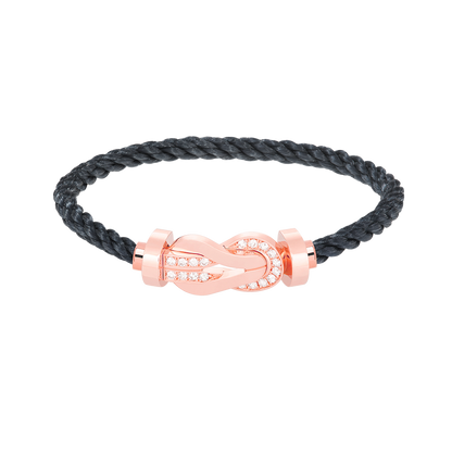 [LUXORA]CHANCE LARGE 8 FIGURE BUCKLE HALF DIAMOND BRACELET ROSE GOLD