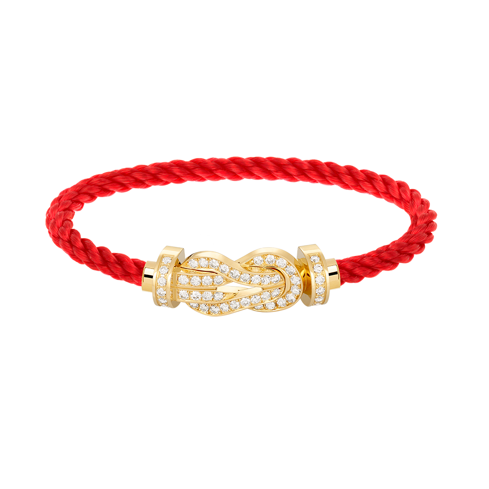 [LUXORA]CHANCE LARGE 8 FIGURE BUCKLE FULLDIAMOND BRACELET GOLD