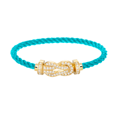 [LUXORA]CHANCE LARGE 8 FIGURE BUCKLE FULLDIAMOND BRACELET GOLD