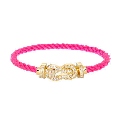 [LUXORA]CHANCE LARGE 8 FIGURE BUCKLE FULLDIAMOND BRACELET GOLD