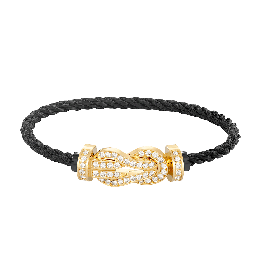 [LUXORA]CHANCE LARGE 8 FIGURE BUCKLE FULLDIAMOND BRACELET GOLD