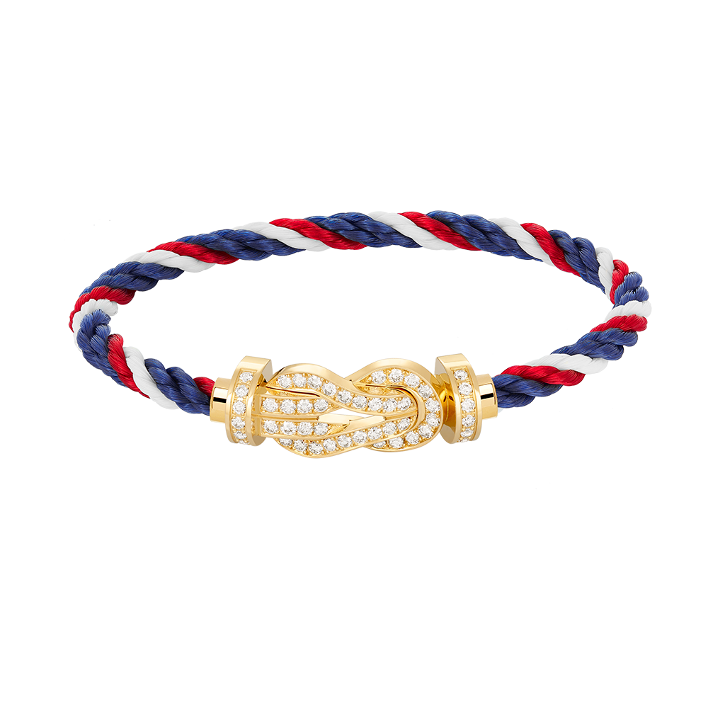 [LUXORA]CHANCE LARGE 8 FIGURE BUCKLE FULLDIAMOND BRACELET GOLD