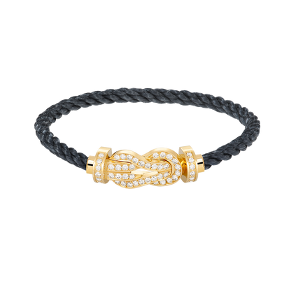[LUXORA]CHANCE LARGE 8 FIGURE BUCKLE FULLDIAMOND BRACELET GOLD