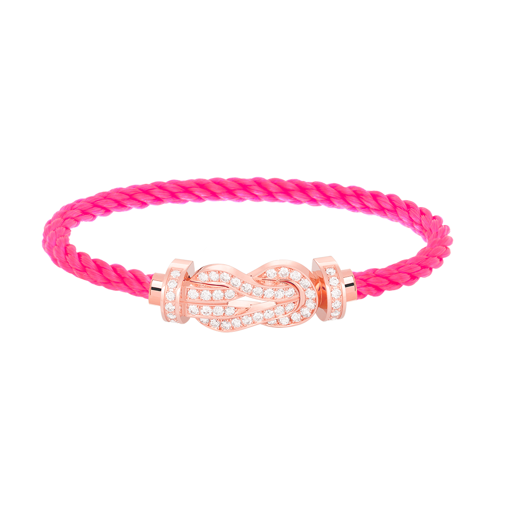 [LUXORA]CHANCE LARGE 8 FIGURE BUCKLE FULL DIAMOND BRACELET ROSE GOLD