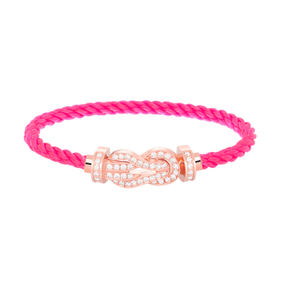 [LUXORA]CHANCE LARGE 8 FIGURE BUCKLE FULL DIAMOND BRACELET ROSE GOLD