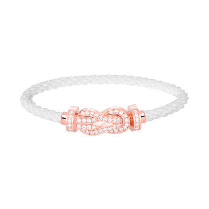 [LUXORA]CHANCE LARGE 8 FIGURE BUCKLE FULL DIAMOND BRACELET ROSE GOLD