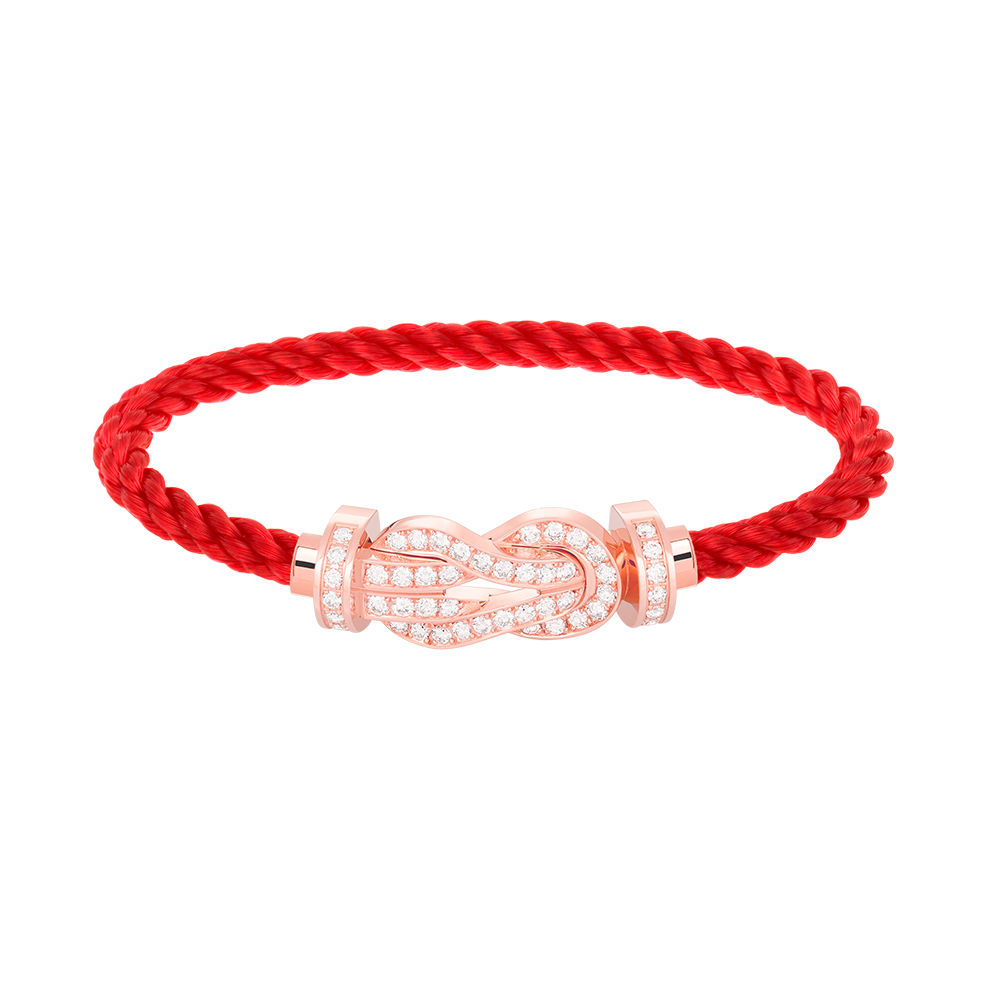[LUXORA]CHANCE LARGE 8 FIGURE BUCKLE FULL DIAMOND BRACELET ROSE GOLD