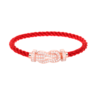 [LUXORA]CHANCE LARGE 8 FIGURE BUCKLE FULL DIAMOND BRACELET ROSE GOLD