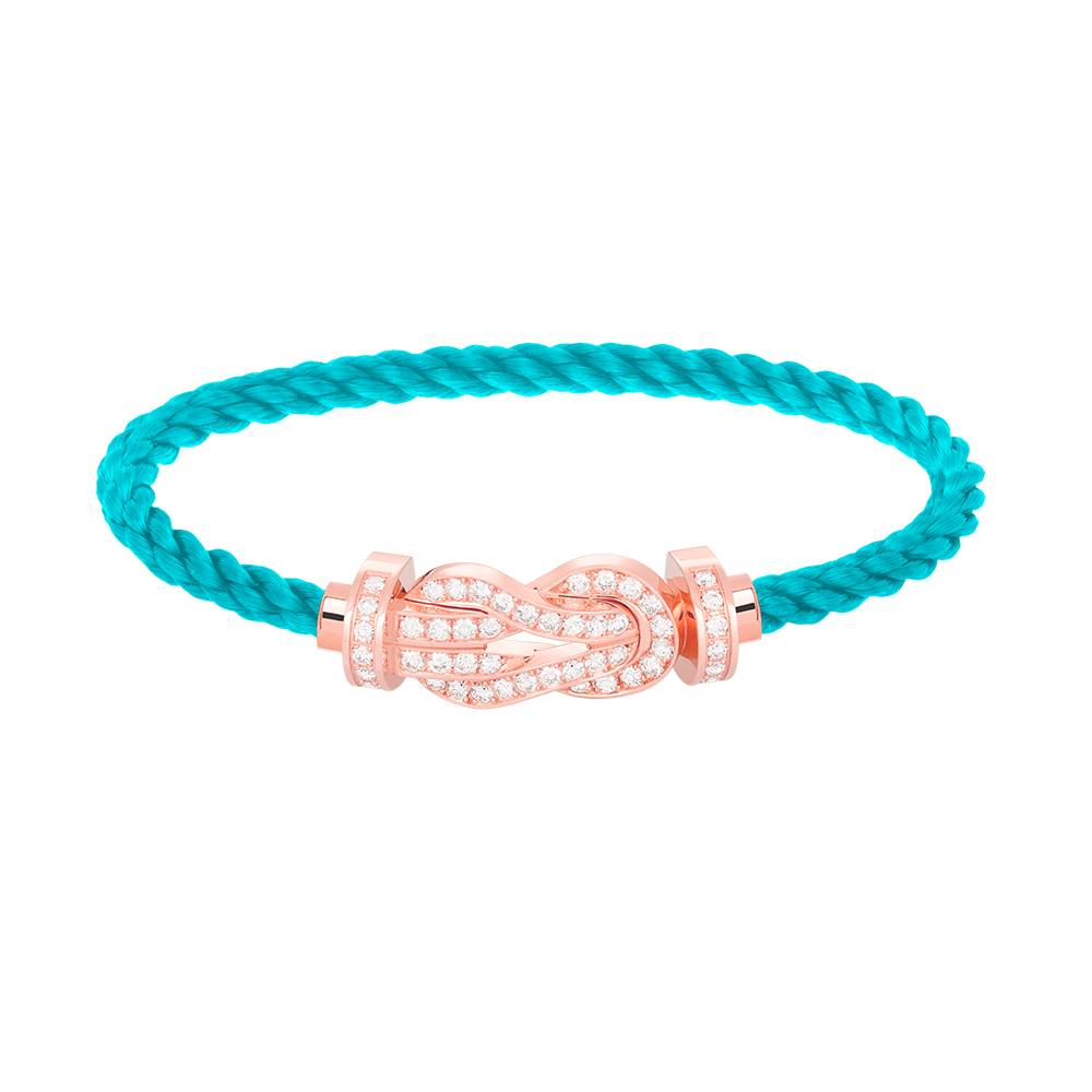 [LUXORA]CHANCE LARGE 8 FIGURE BUCKLE FULL DIAMOND BRACELET ROSE GOLD