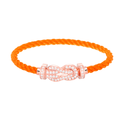 [LUXORA]CHANCE BREITES ARMBAND MIT 8-FÖRMIGER SCHNALLE UND VOLLER DIAMANTENBESETZUNG ROSÉGOLD