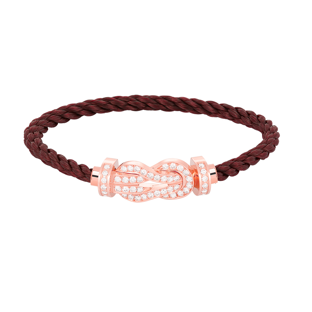 [LUXORA]CHANCE LARGE 8 FIGURE BUCKLE FULL DIAMOND BRACELET ROSE GOLD