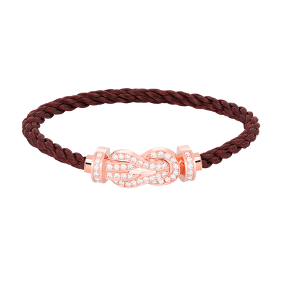 [LUXORA]CHANCE LARGE 8 FIGURE BUCKLE FULL DIAMOND BRACELET ROSE GOLD