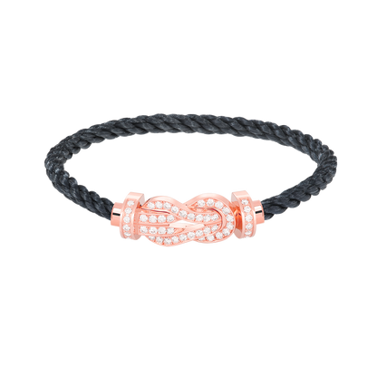 [LUXORA]CHANCE LARGE 8 FIGURE BUCKLE FULL DIAMOND BRACELET ROSE GOLD