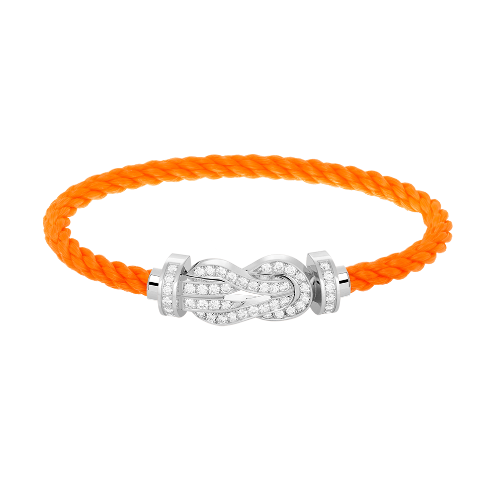 [LUXORA]CHANCE LARGE 8 FIGURE BUCKLE FULL DIAMOND BRACELET SILVER