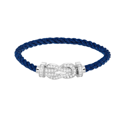 [LUXORA]CHANCE LARGE 8 FIGURE BUCKLE FULL DIAMOND BRACELET SILVER