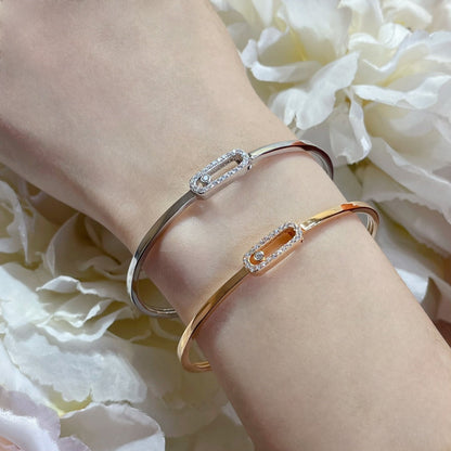 [LUXORA]Move Uno pavé flex bangle medium
