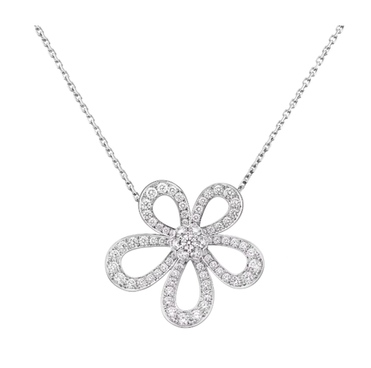 [LUXORA]FLOWERLACE NECKLACE FULL DIAMONDS