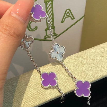[LUXORA] CLOVER 5 MOTIF VIOLET BRACELET COLLECTION