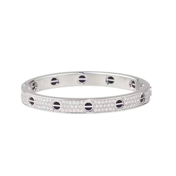 [⭐JeweliWhal]LOVE BRACELET 6.1MM DIAMOND-PAVED CERAMIC