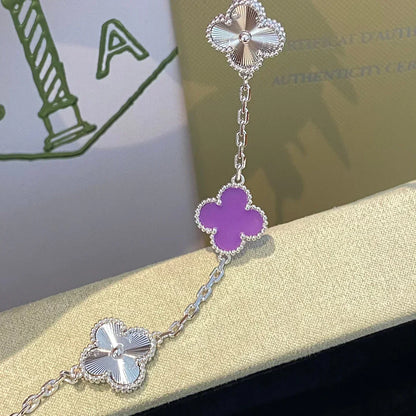 [LUXORA] CLOVER 5 MOTIF VIOLET BRACELET COLLECTION
