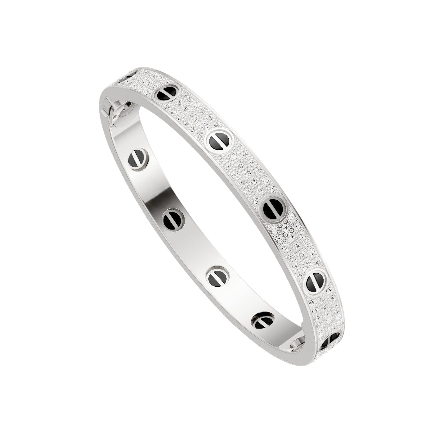 [⭐JeweliWhal]LOVE BRACELET 6.1MM DIAMOND-PAVED CERAMIC