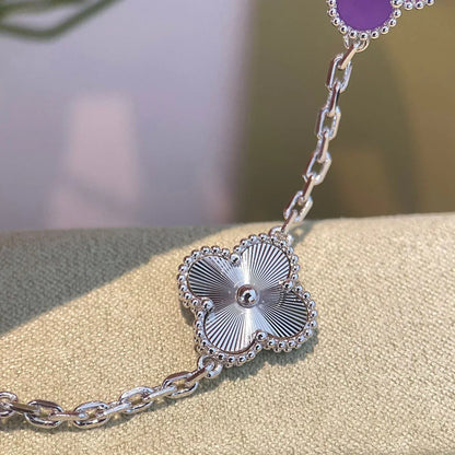 [LUXORA] CLOVER 5 MOTIF VIOLET BRACELET COLLECTION