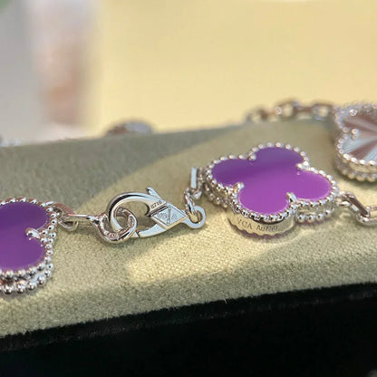 [LUXORA] CLOVER 5 MOTIF VIOLET BRACELET COLLECTION