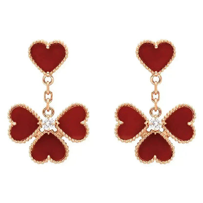 [LUXORA]SWEET CLOVER CARNELIAN EARRINGS