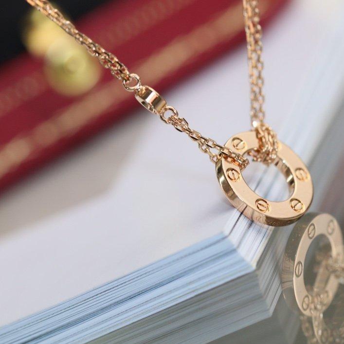 [LUXORA]LOVE NECKLACE ADJUSTABLE ROSE GOLD 2 DIAMOND