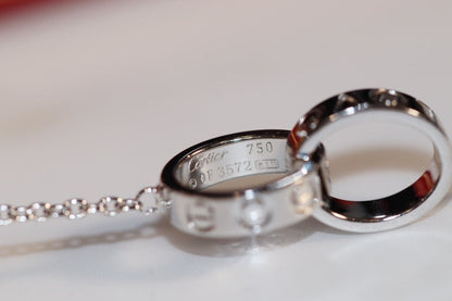 [LUXORA]LOVE NECKLACE PINK GOLD AND SILVER