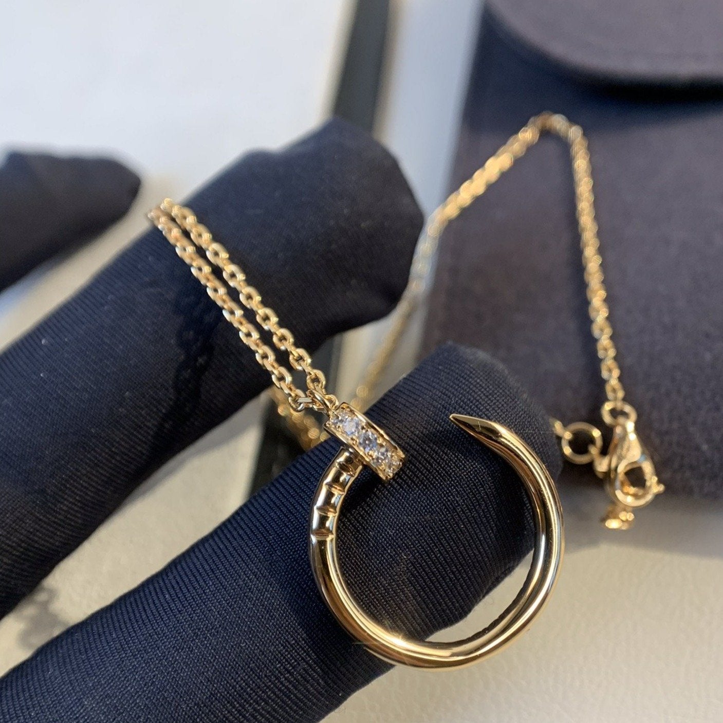 [LUXORA]JUSTE NECKLACE PINK GOLD DIAMONDS