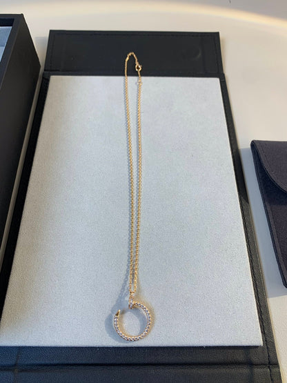 [LUXORA]JUSTE NECKLACE PINK GOLD DIAMONDS