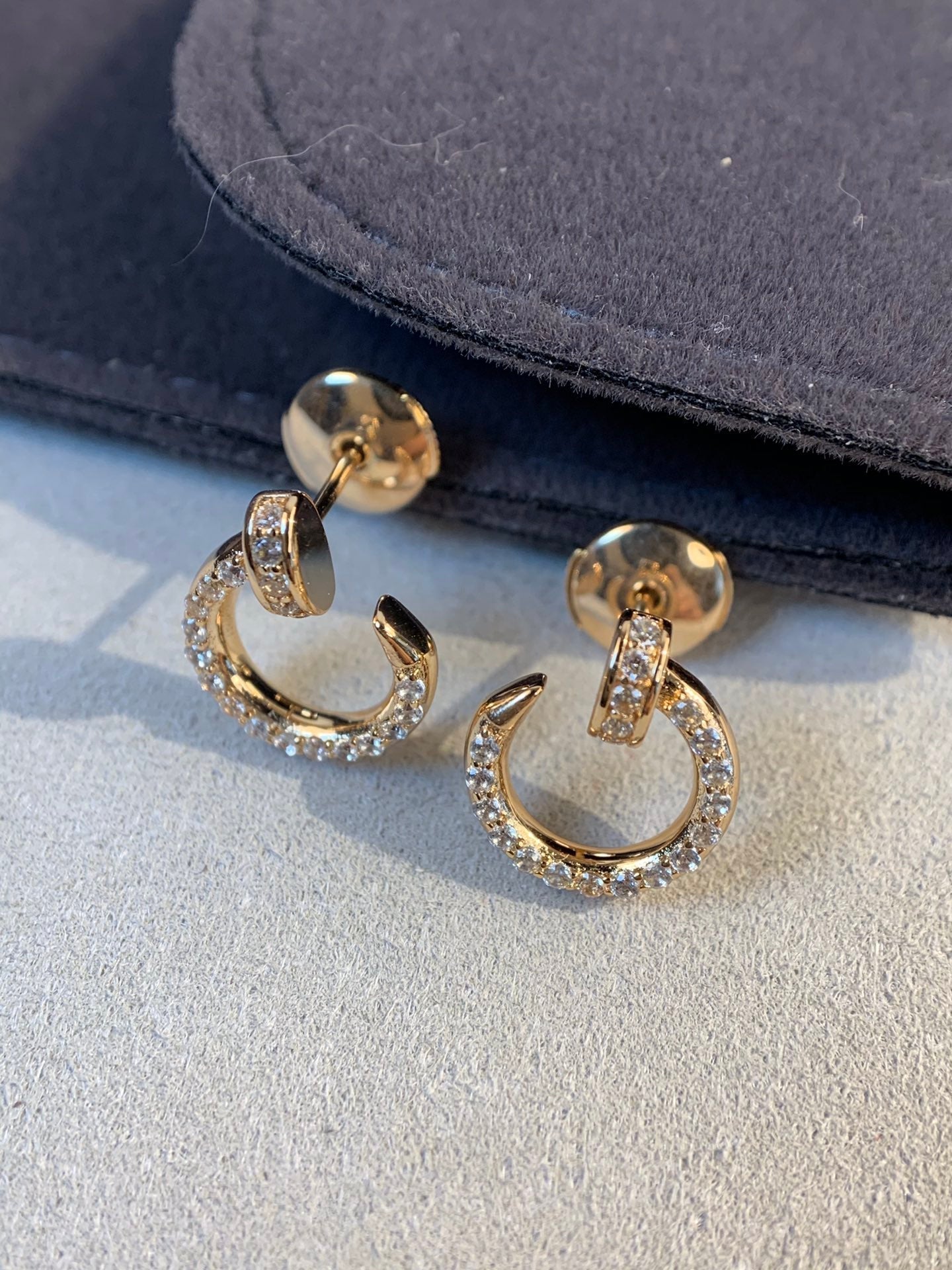 [LUXORA]JUSTE EARRINGS GOLD DIAMONDS