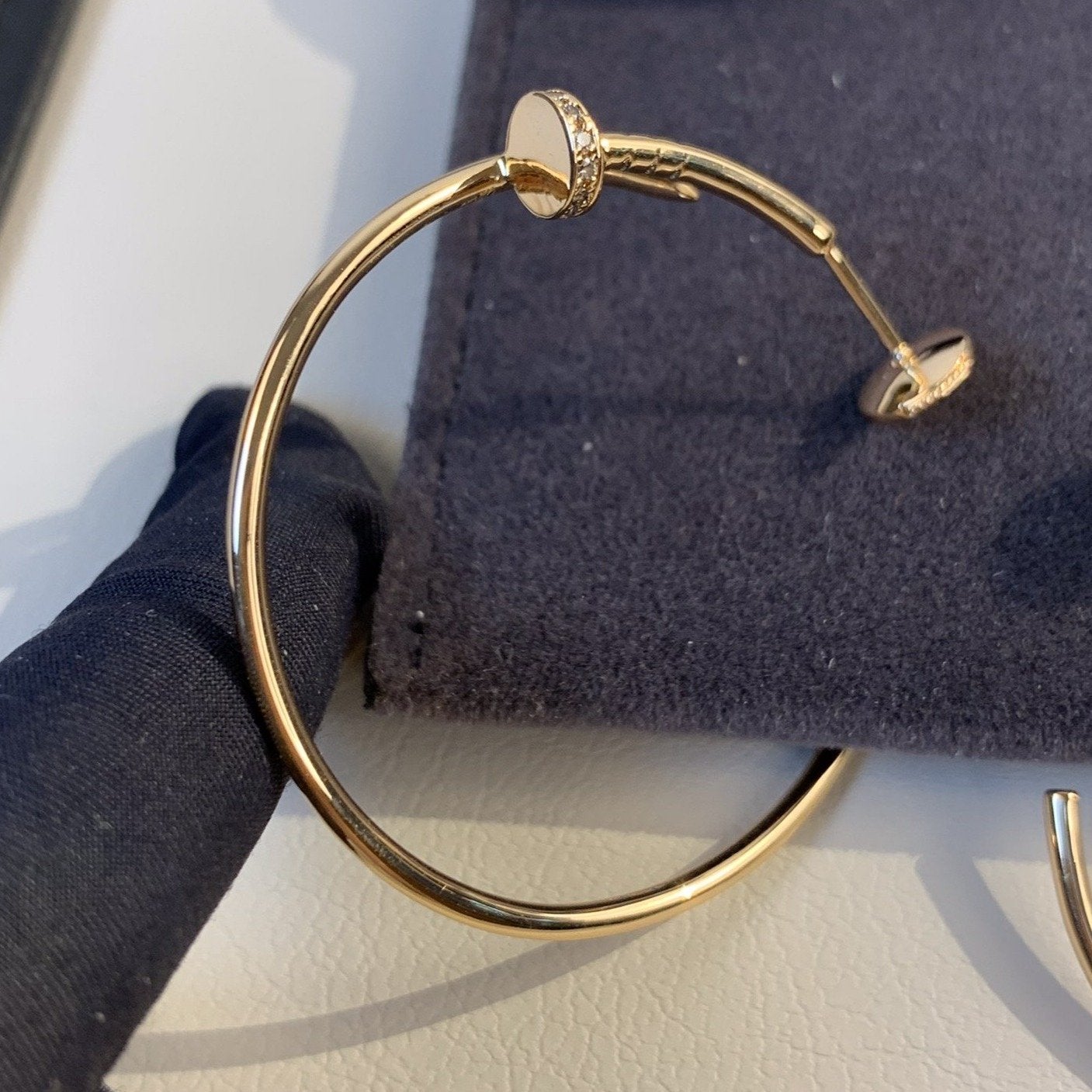 [LUXORA]JUSTE EARRINGS GOLD DIAMONDS 1.8MM