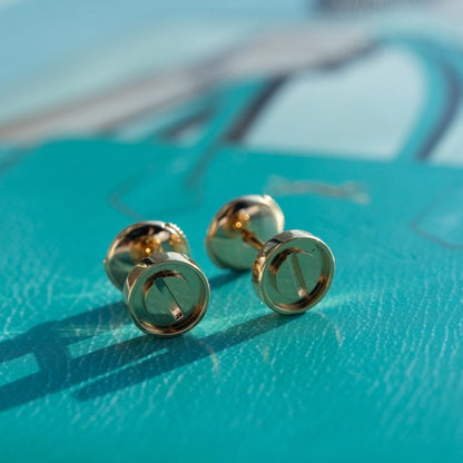 [LUXORA]LOVE EARRINGS PINK GOLD 10MM