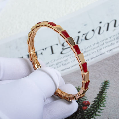 [LUXORA]SERPENTI BRACELET PINK GOLD RUBELLITE