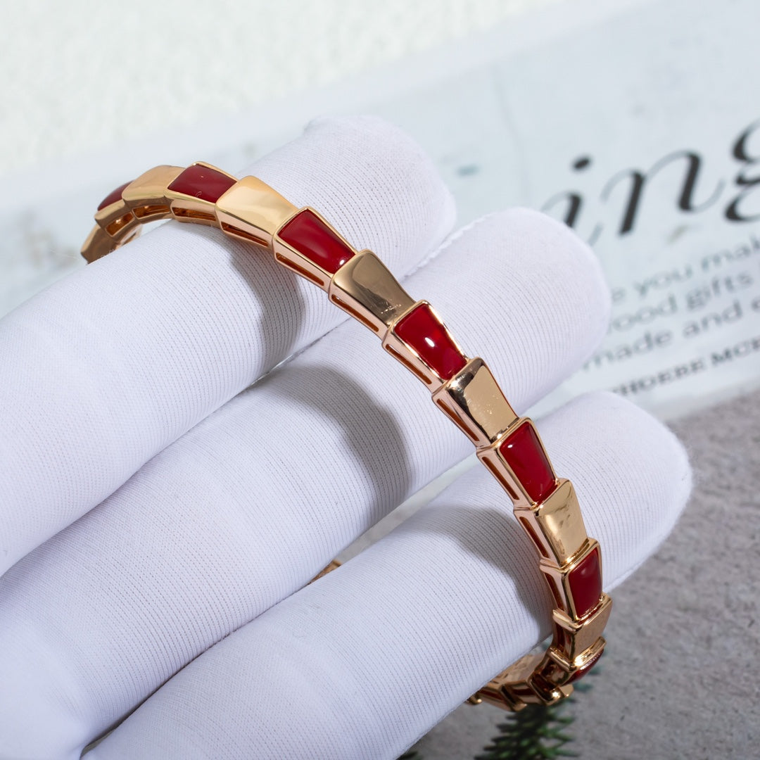 [LUXORA]SERPENTI BRACELET PINK GOLD RUBELLITE