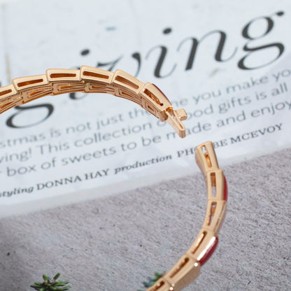 [LUXORA]SERPENTI BRACELET PINK GOLD RUBELLITE