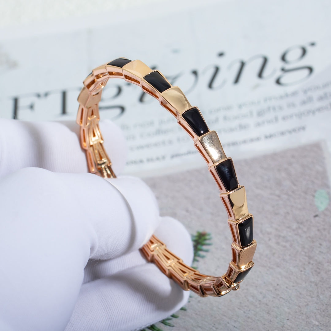 [LUXORA]SERPENTI BRACELET PINK GOLD ONYX
