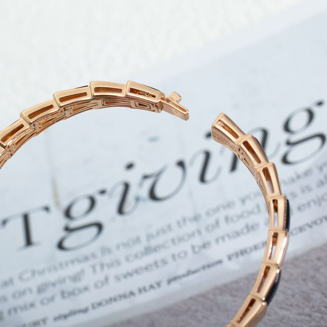 [LUXORA]SERPENTI BRACELET PINK GOLD ONYX