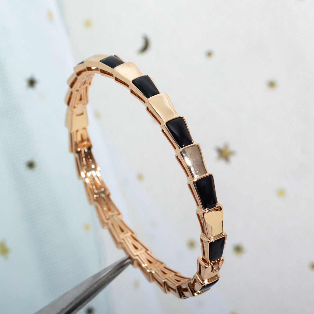 [LUXORA]SERPENTI BRACELET PINK GOLD ONYX